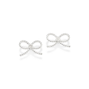 SILVER 925 BOW STUD EARRINGS