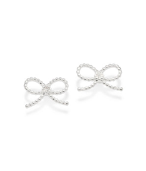 SILVER 925 BOW STUD EARRINGS