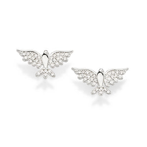 SILVER 925 HOLY SPIRIT DOVE STUD EARRINGS