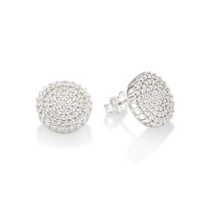 SILVER 925 BUTTON EARRINGS