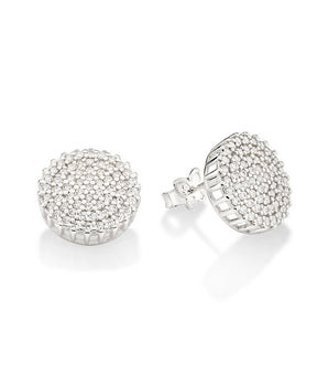 SILVER 925 BUTTON EARRINGS