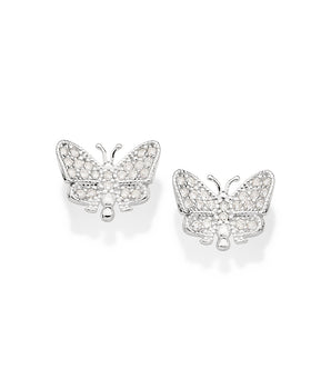 SILVER 925 BUTTERFLY STUD EARRINGS