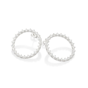 SILVER EARRING WITH ZIRCONIA