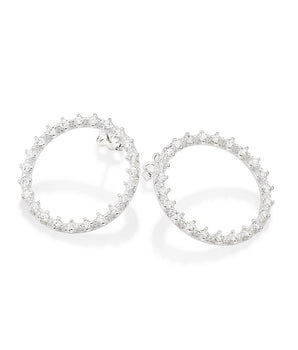 SILVER EARRING WITH ZIRCONIA