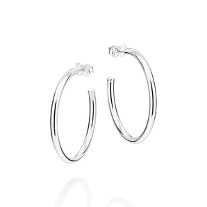 SILVER 925 LARGE HOOP EARRINGS