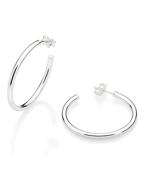 SILVER 925 LARGE HOOP EARRINGS
