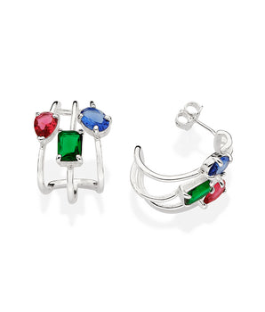 SILVER 925 BALLET HOOP EARRINGS