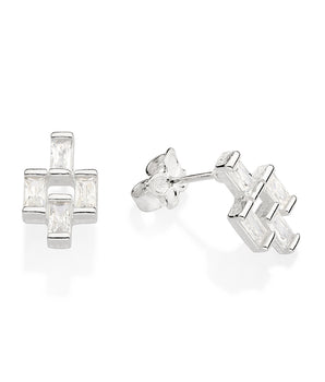 SILVER 925 DANCER STUD EARRINGS