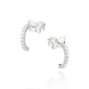 SILVER 925 PLIÉ HUGGIE EARRINGS