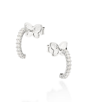 SILVER 925 PLIÉ HUGGIE EARRINGS