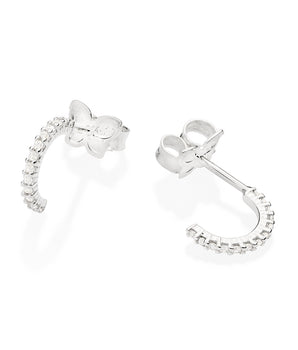 SILVER 925 PLIÉ HUGGIE EARRINGS