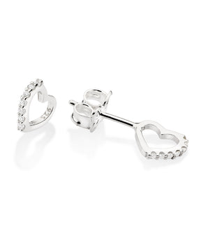 SILVER 925 MINI HEART STUD EARRINGS