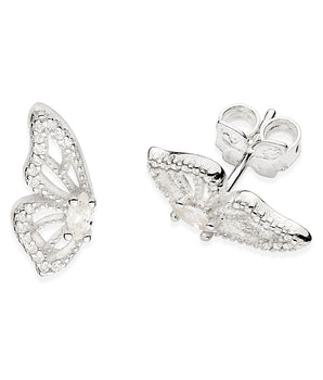 SILVER 925 BUTTERFLY WINGS EARRINGS