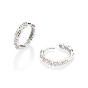 SILVER EARRING WITH ZIRCONIA