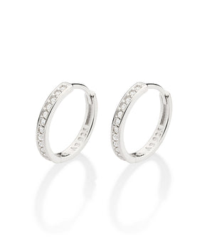 SILVER 925 SHINY HOOP EARRINGS
