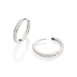 SILVER 925 SHINY HOOP EARRINGS