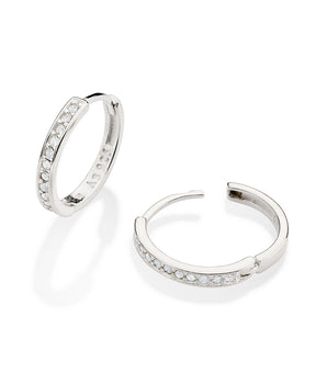 SILVER 925 SHINY HOOP EARRINGS