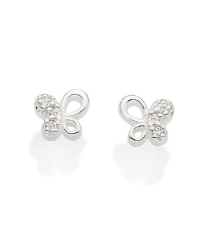 SILVER 925 BUTTERFLY STUD EARRINGS