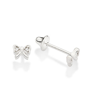SILVER 925 BOW STUD EARRINGS