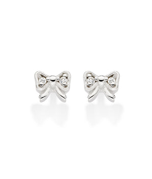 SILVER 925 BOW STUD EARRINGS