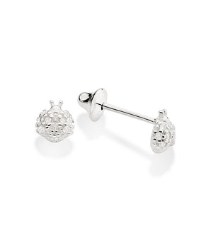 SILVER 925 LADY BUG STUD EARRINGS