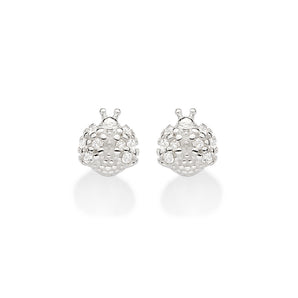 SILVER 925 LADY BUG STUD EARRINGS