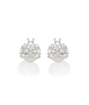 SILVER 925 LADY BUG STUD EARRINGS