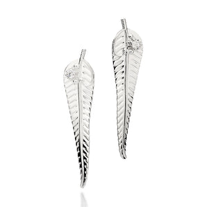SILVER 925 LEAF EARRINGS