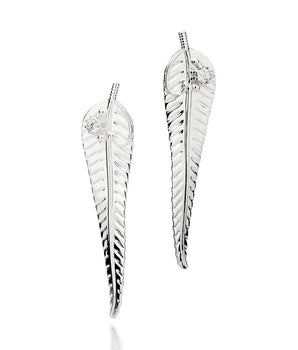 SILVER 925 LEAF EARRINGS
