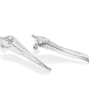 SILVER 925 LEAF EARRINGS