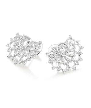 SILVER 925 LOTUS FLOWER EARRINGS