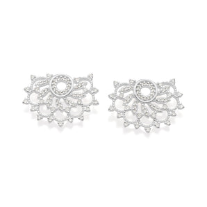 SILVER 925 LOTUS FLOWER EARRINGS