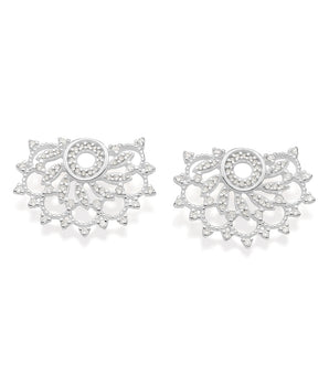 SILVER 925 LOTUS FLOWER EARRINGS