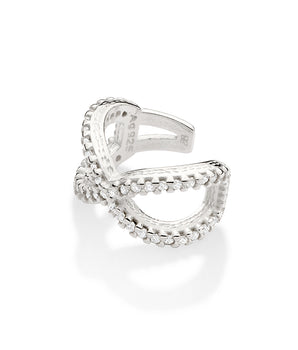 SILVER 925 RECTANGLE HOOP EARRINGS