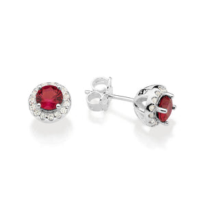 SILVER 925 SCARLET STUD EARRINGS