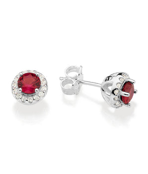 SILVER 925 SCARLET STUD EARRINGS