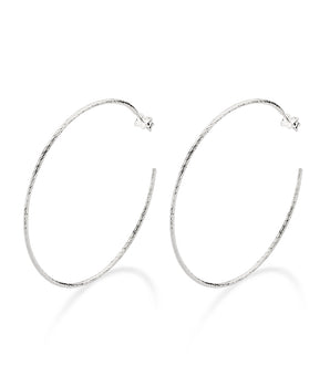 SILVER 925 LARGE TWISTED HOOP EARRINGS