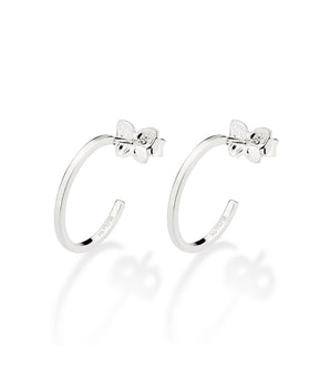 SILVER 925 ESSENTIAL SMALL SQUARE HOOP EARRINGS