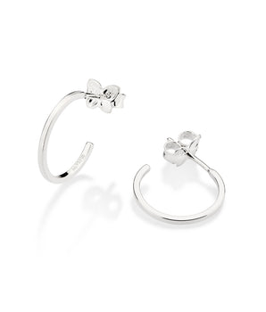 SILVER 925 ESSENTIAL SMALL SQUARE HOOP EARRINGS