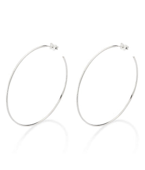 SILVER 925 ESSENTIAL X-LARGE SQUARE HOOP EARRINGS