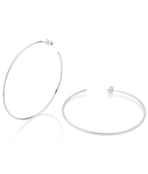 SILVER 925 ESSENTIAL X-LARGE SQUARE HOOP EARRINGS