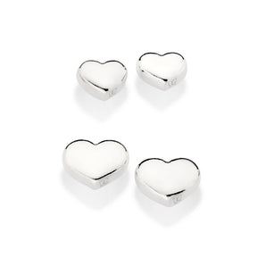 SILVER 925 HEART STUD EARRINGS KIT