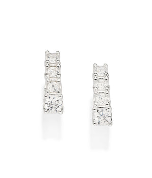 SILVER 925 STUDDED STICK EARRINGS