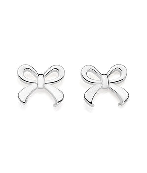 SILVER 925 BOW STUD EARRINGS