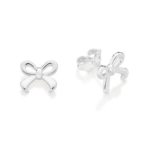 SILVER 925 BOW STUD EARRINGS