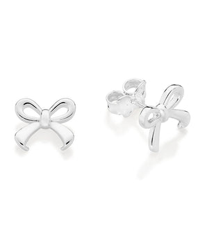 SILVER 925 BOW STUD EARRINGS