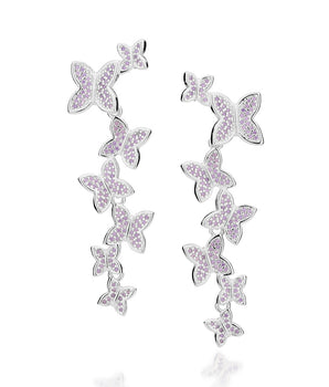 SILVER 925 BUTTERFLY TAKEOVER PENDULUM EARRINGS
