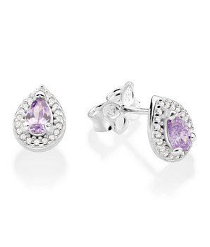 SILVER 925 PINK PEARL STUD EARRINGS