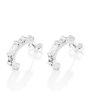 SILVER 925 TIMELESS HUGGIE EARRINGS