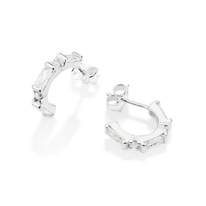 SILVER 925 TIMELESS HUGGIE EARRINGS